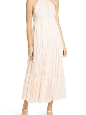Chelsea28 Pale Pink Halter Maxi Dress